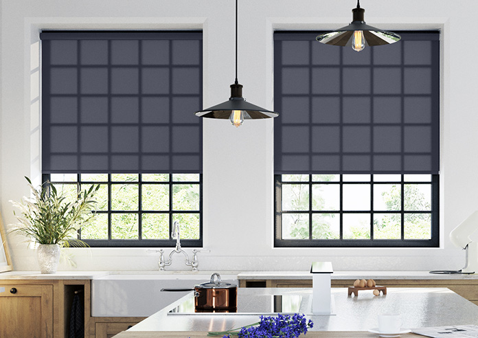 Roma, Night Blue - Twist&Fit Roller Blind - Image 3